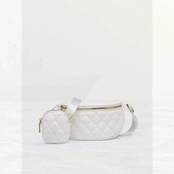 New Quilted Waist Bag With Small Pouch 127 - Picture 2 of 4